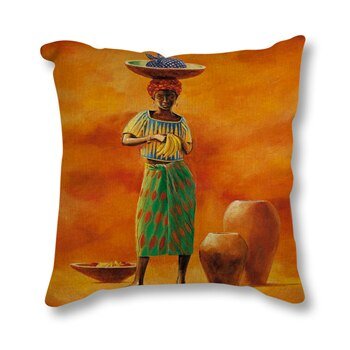 Africa Painting Art Pillow -Rave Pillows -Rave Mates