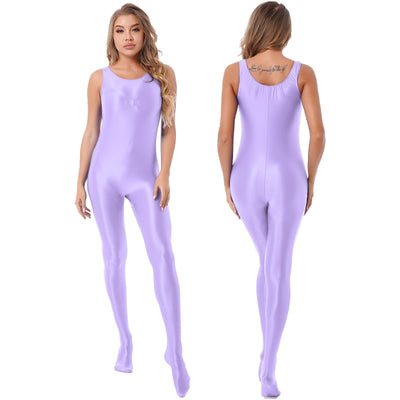 Glossy Full Body Leotard Bodysuit -Rave Bodysuits -Rave Mates