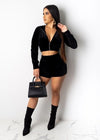 Hooded Short Coat & Elastic Waist Biker Short -rave outfit SMLXL -Rave Mates