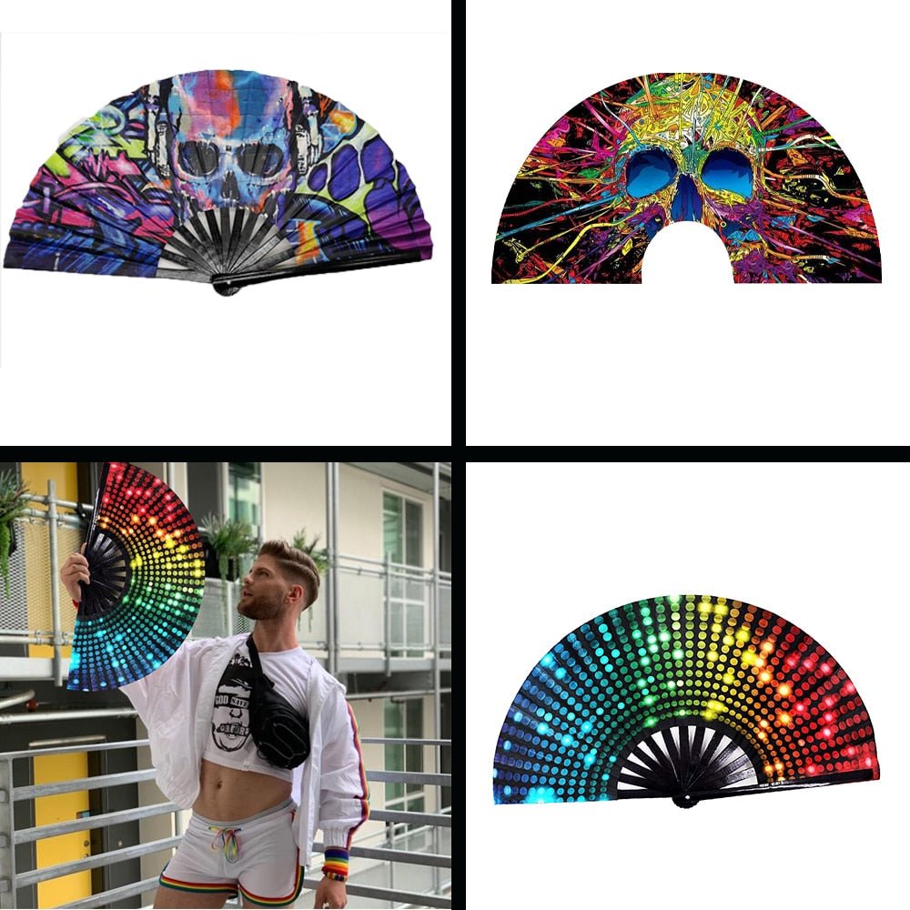 Large Rave Fan -Rave Outfit Addons -Rave Mates