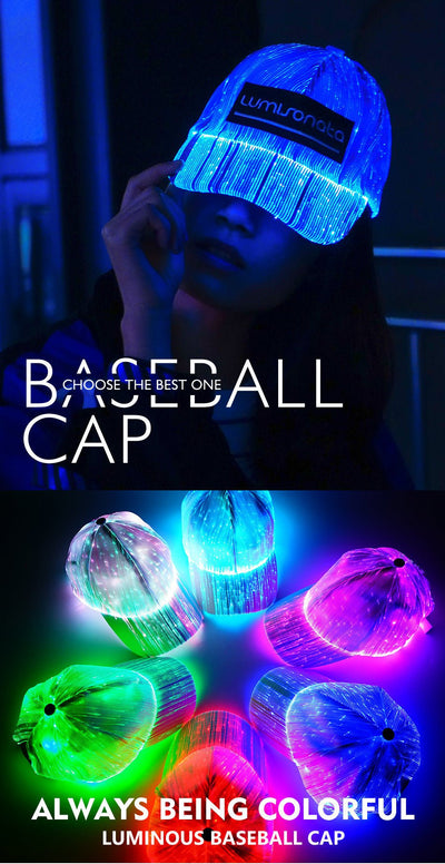 LED Fiber Optic Hat -Rave Accessories -Rave Mates