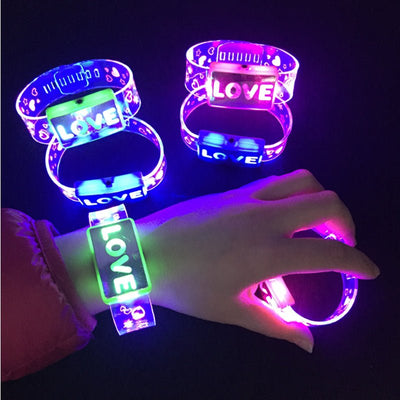 LED Love Bracelet 10/20/30 Pack -Festival Rave -Rave Mates