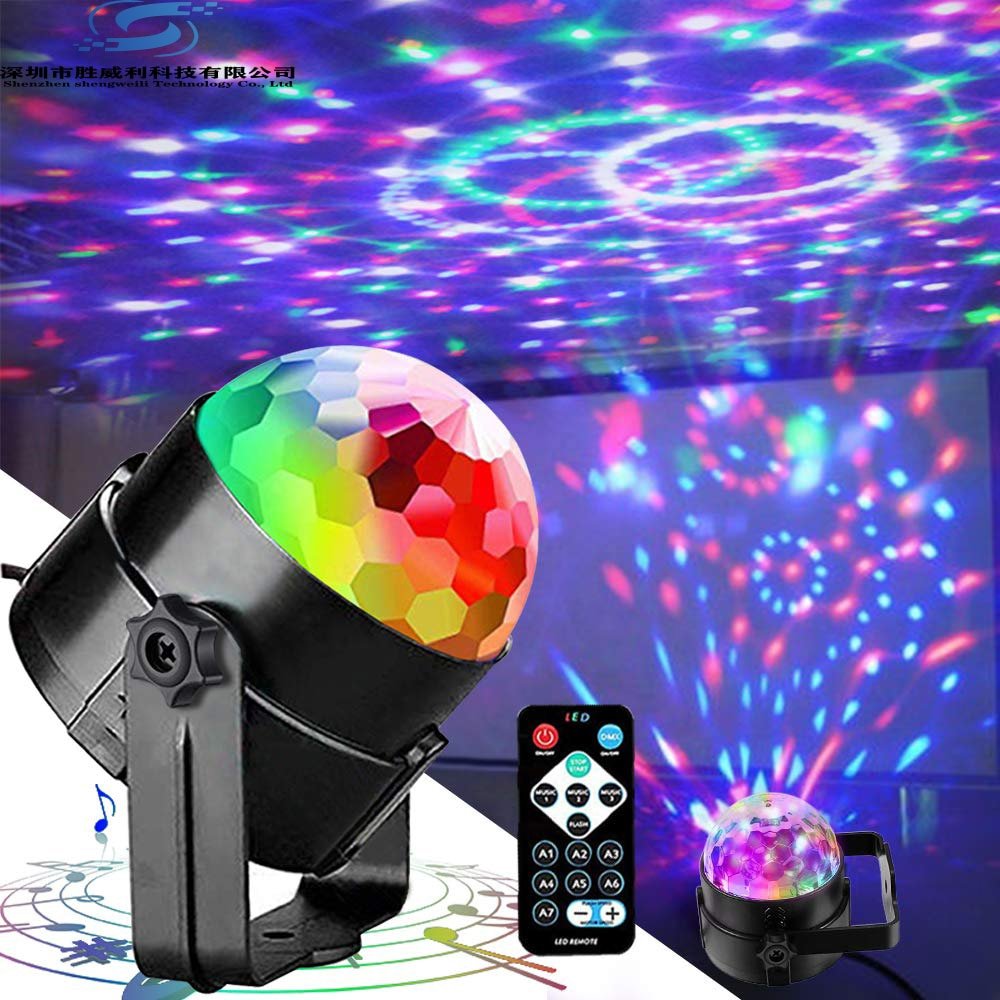 Mini Sound/Remote LED Magic Ball Light -Laser Lights -Rave Mates