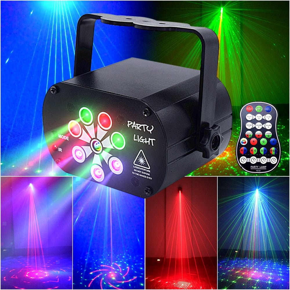 RGB Mini LED Laser Light Projector USB LED UV -Laser Lights -Rave Mates