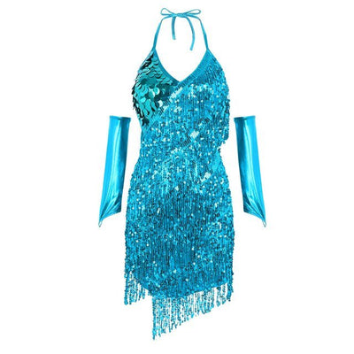 Tassels Dress Halter -Going Out Dresses -Rave Mates